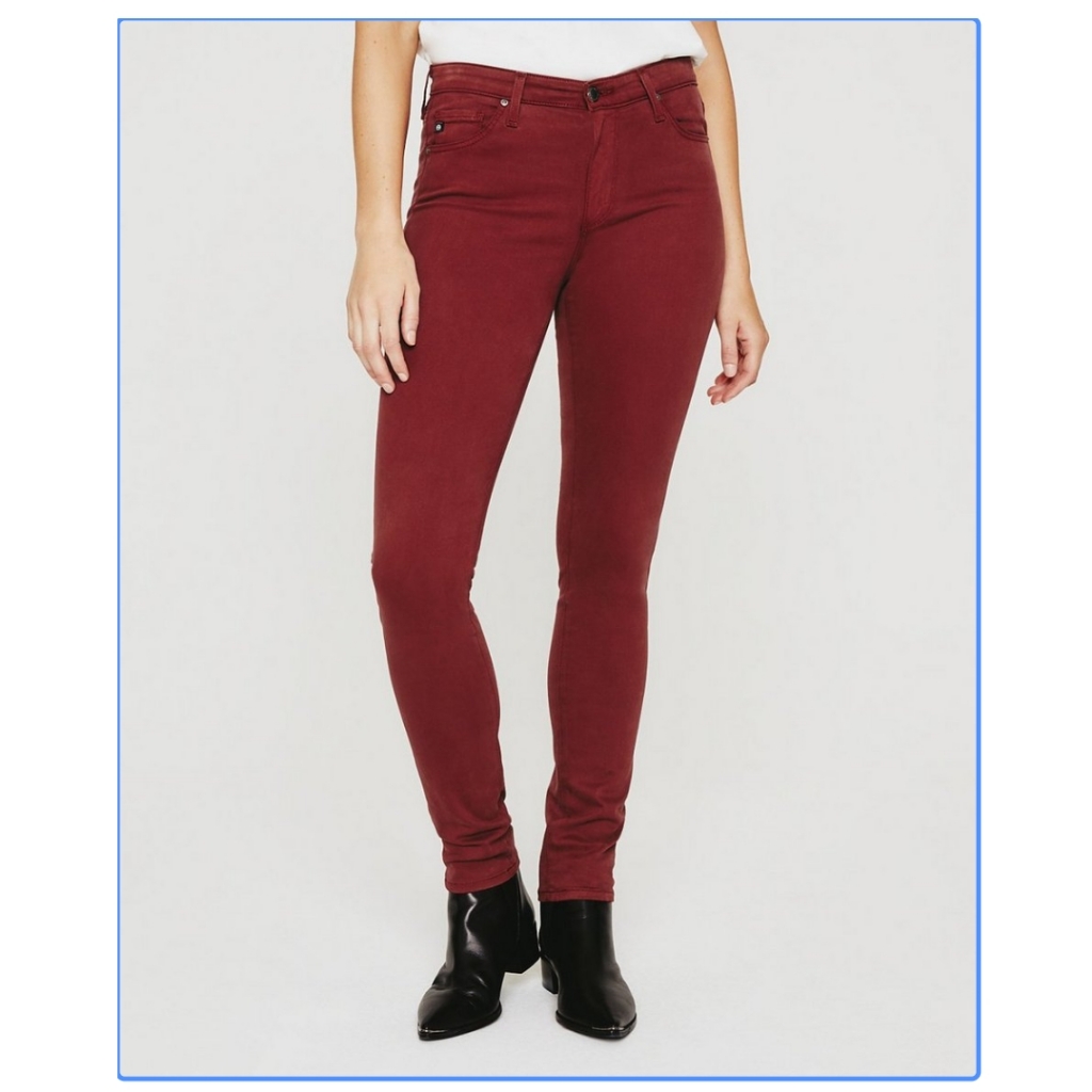 Ag Adriano Goldschmid The Legging Ankle / Super Skinny Ankle - Dark Sangria